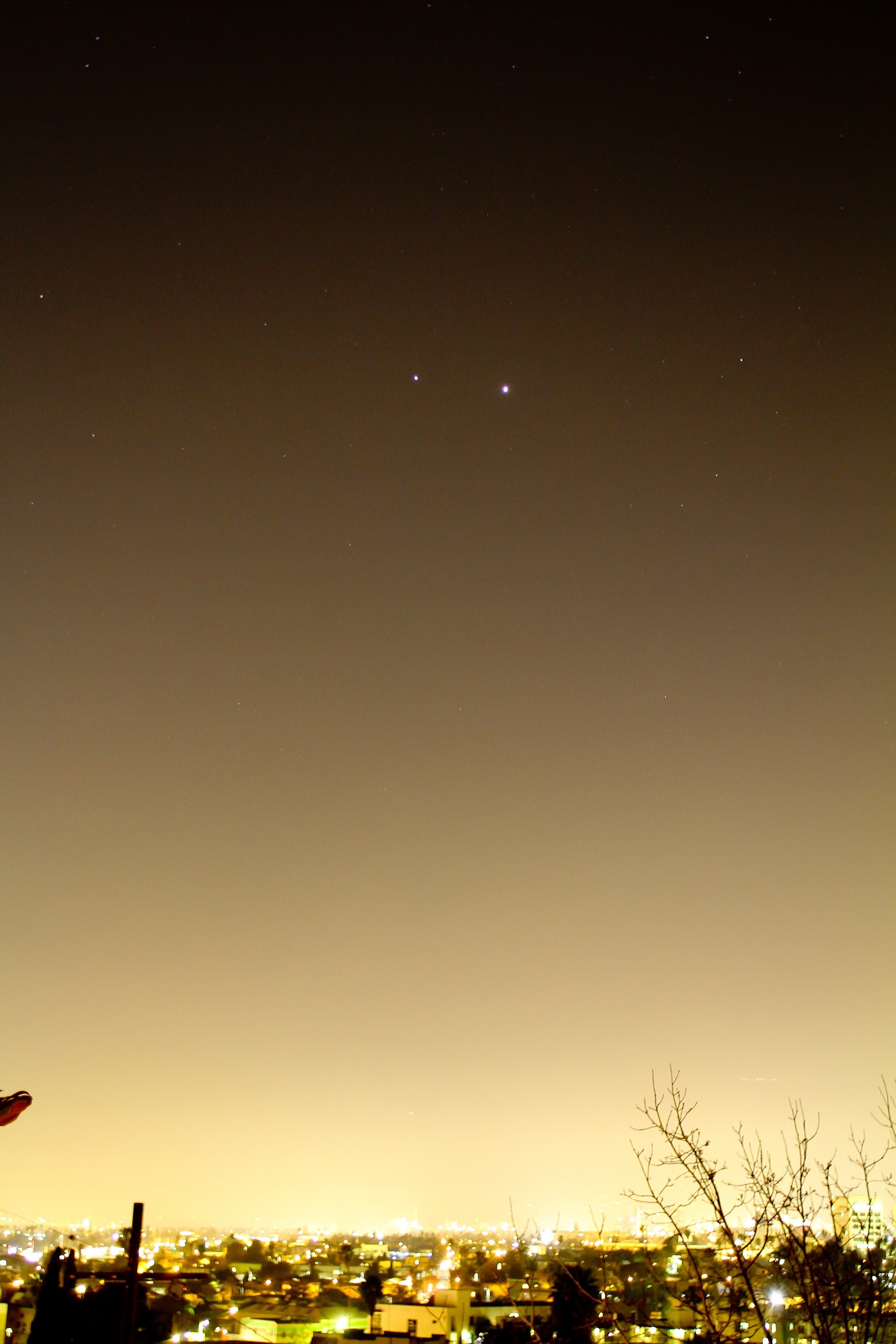 Jupiter and Venus Over L.A.