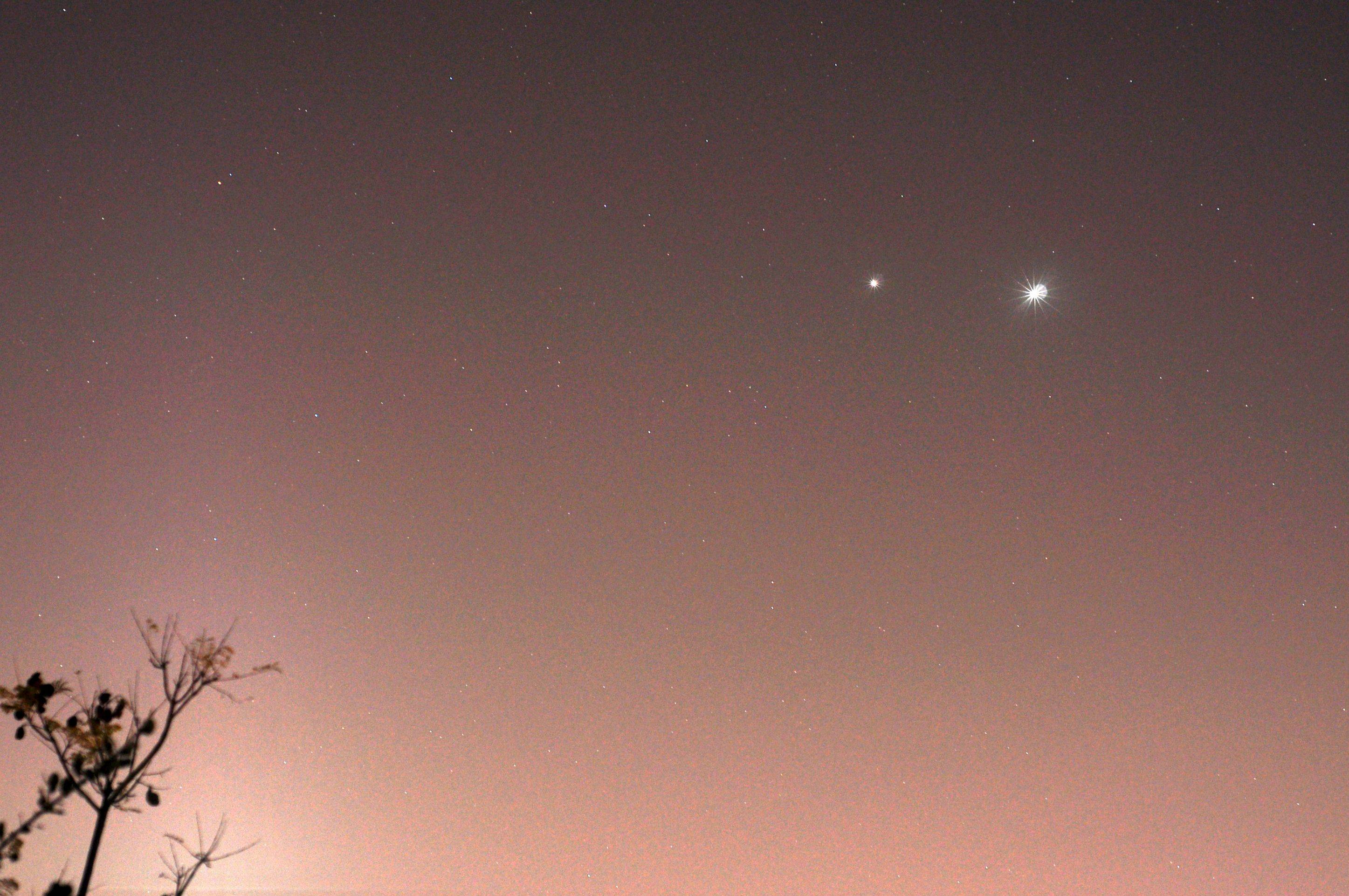 Dazzling Venus and Jupiter