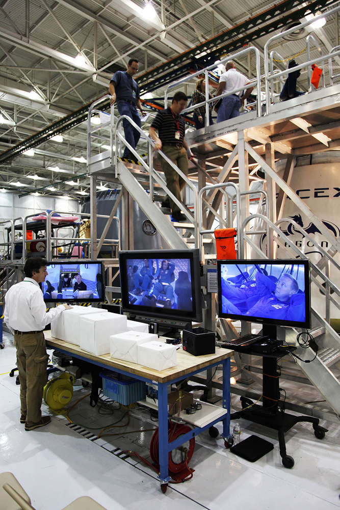 Dragon Spacecraft Crew Accommodations Monitored