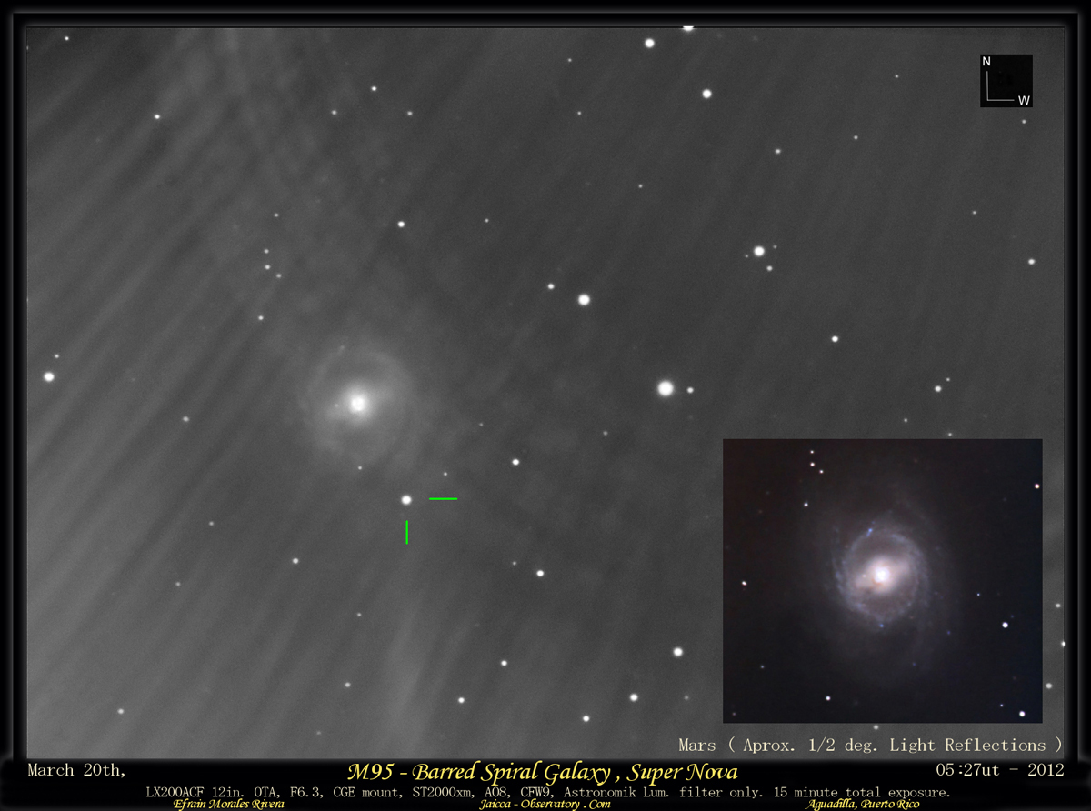 Photos: New Supernova Explodes in Galaxy M95