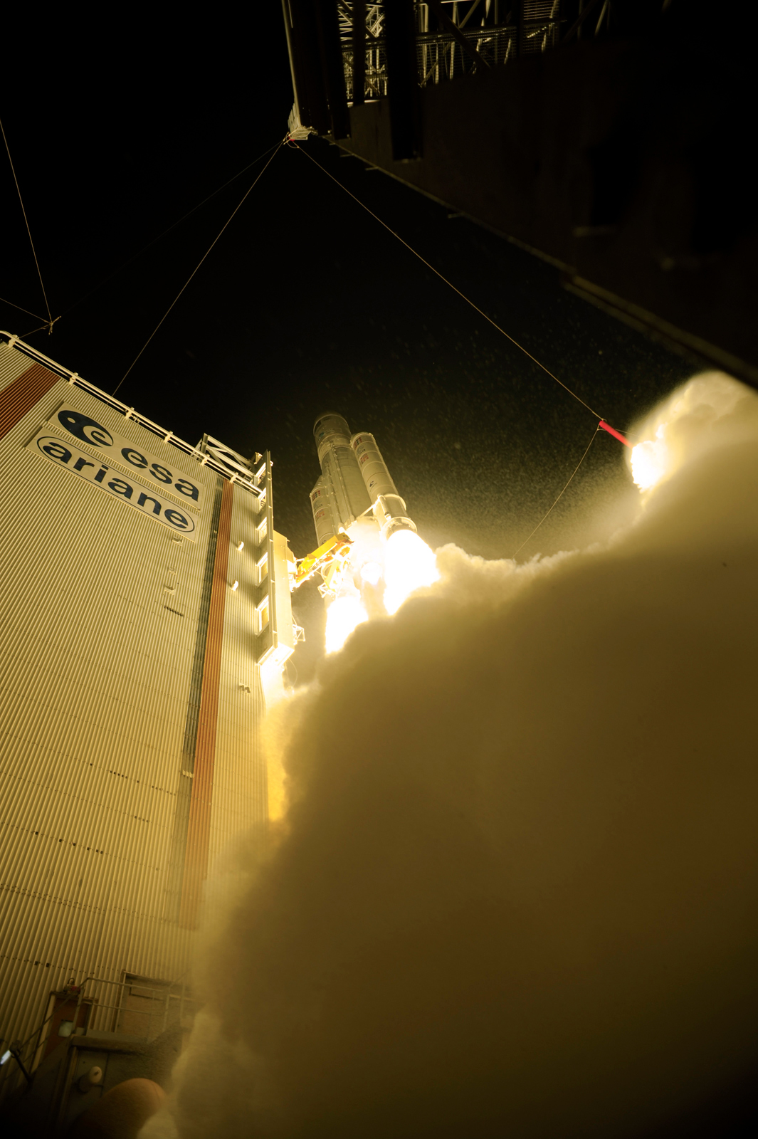 Liftoff of Ariane 5 VA205 Rocket with ATV-3