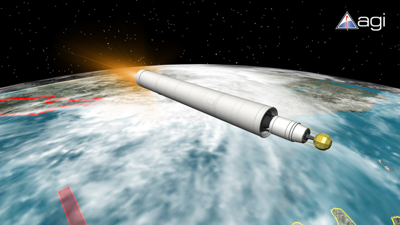 North Korea's Unha-2 Rocket in Space