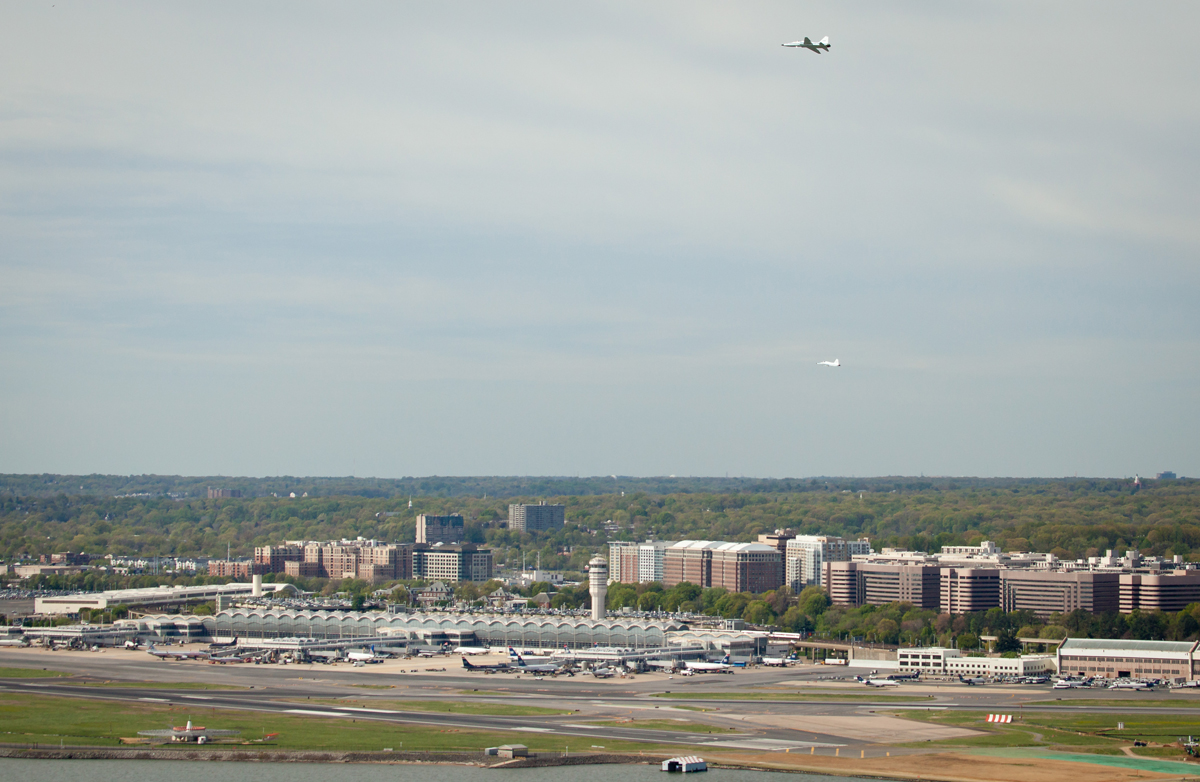 T-38 Aircraft Fly Over Washington