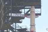 This still from a CNN broadcast shows a close-up of the nose cone atop North Korea's Unha-3 rocket, which country officials say will launch a satellite into orbit in April 2012.