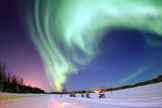 The northern lights are more formally known as auroras, and are caused by interactions between the solar wind and the Earth's magnetic field.