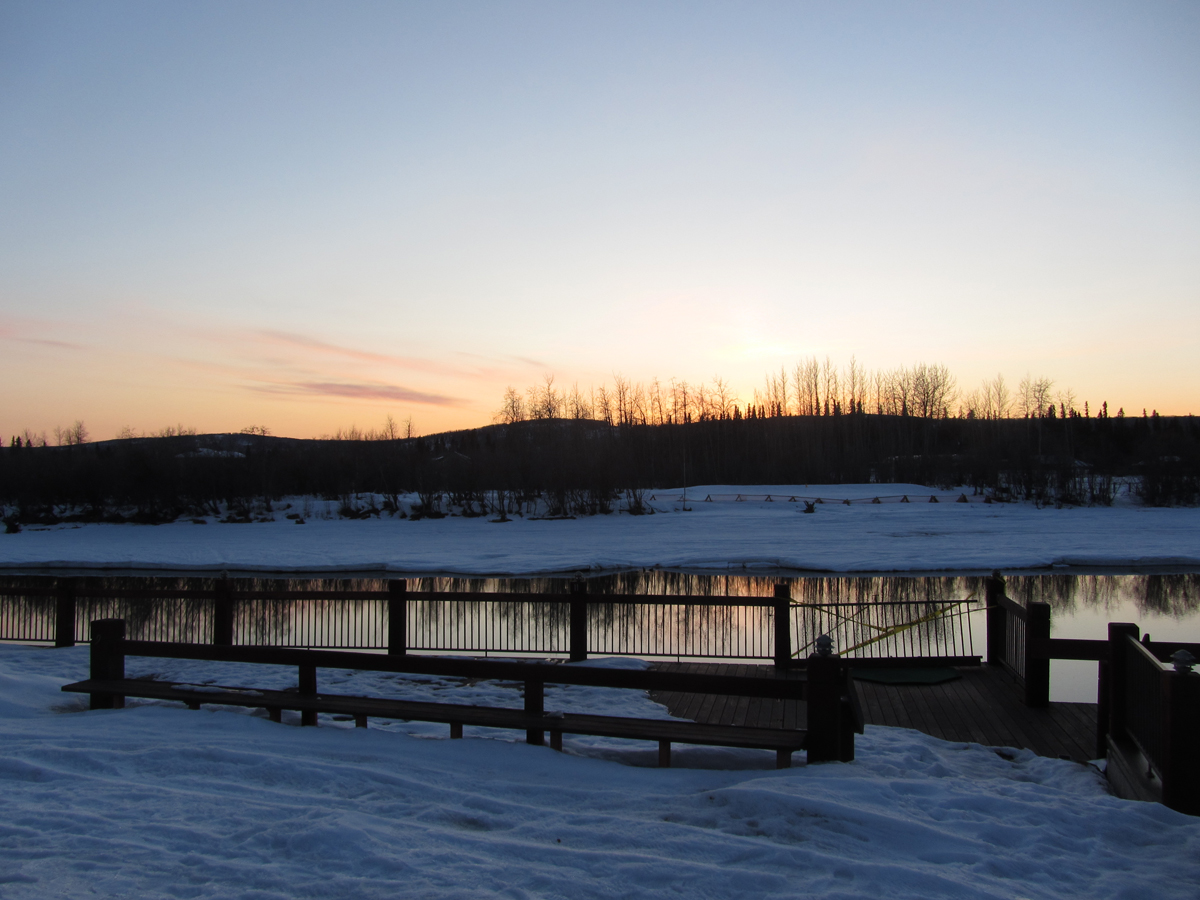 Sunset in Fairbanks, Alaska
