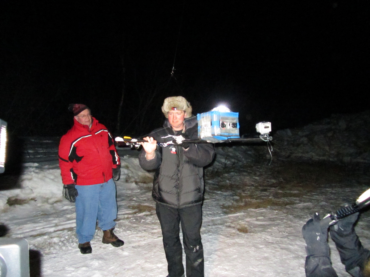 Ben Longmier Holds Balloon Equipment