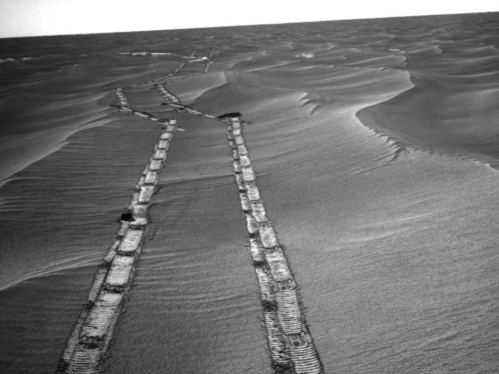 Mars Exploration Rover Opportunity Looks Back 1600
