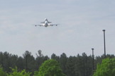 SPACE.com's Clara Moskowitz covered the landing of Discovery at the Udvar-Hazy Center, northern Virginia, April 17, 2012. She writes: "The shuttle made three flyover passes over our heads to oohs and ahhs."