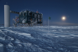 4) The Ice Cube Laboratory at Amundsen-Scott South Pole station on September 20, as dawn was breaking after six months of darkness. Ice Cube is the world's largest neutrino detector.