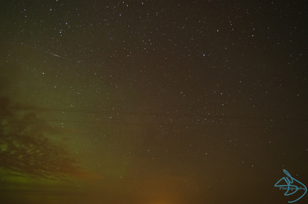 One Little Lyrid Meteor over Alberta, Canada