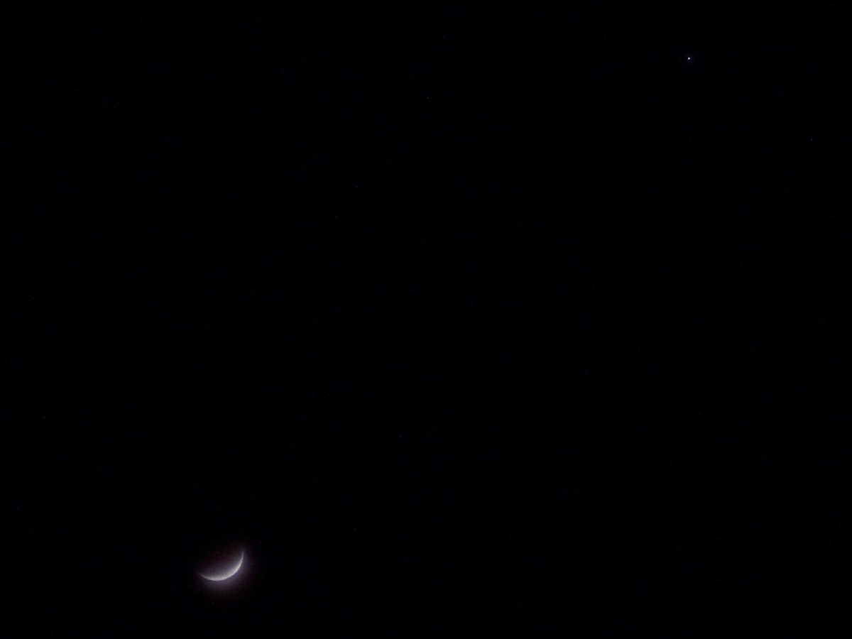 Venus and the Crescent Moon over Virginia