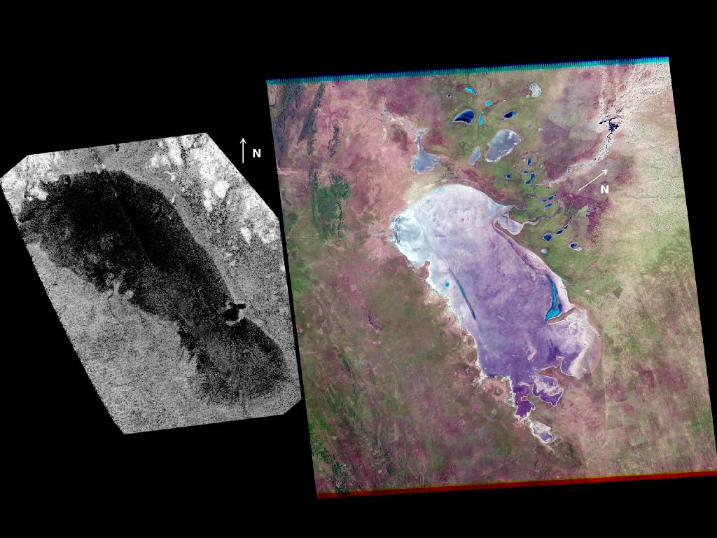 Lake on Saturn Moon Titan Like Namibian Salt Pan
