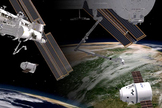 This NASA illustration shows the Dragon spacecraft approaching the ISS. The mission is scheduled for May 2012.