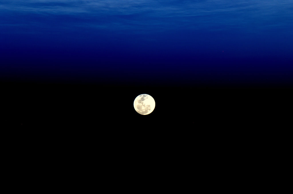 Blue Sky and Supermoon