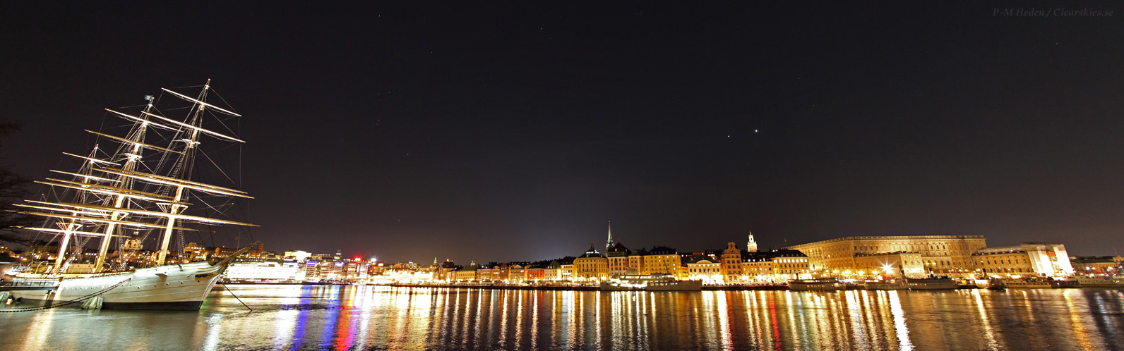 Venus and Jupiter Shine Over Sweden's Night Lights