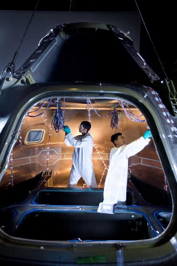 The Liberty Spacecraft includes a Composite Crew Module, which ATK built at its composite facility in Iuka, Mississippi.