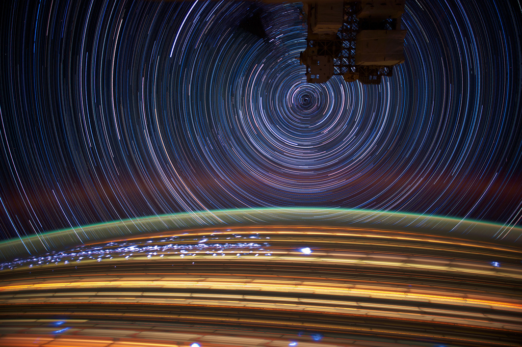 Star Trails Seen from the ISS in Swirls