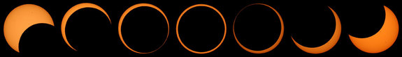 Imelda Joson and Edwin Aguirre recorded the May 20th annular eclipse of the Sun in from Page, Ariz., using a solar-filtered Takahashi FC-60 telescope and a Canon EOS 20D digital SLR camera.