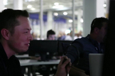 SpaceX CEO Elon Musk smiles after the successful launch of SpaceX's first Falcon 9 rocket and Dragon capsule launch to the International Space Station on May 22, 2012. Musk watched the Florida launch from SpaceX's mission control in California.