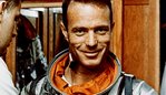 Astronaut M. Scott Carpenter, prime pilot for the Mercury-Atlas 7 flight, is seen in Hanger S crew quarters during a suiting exercise in 1962.