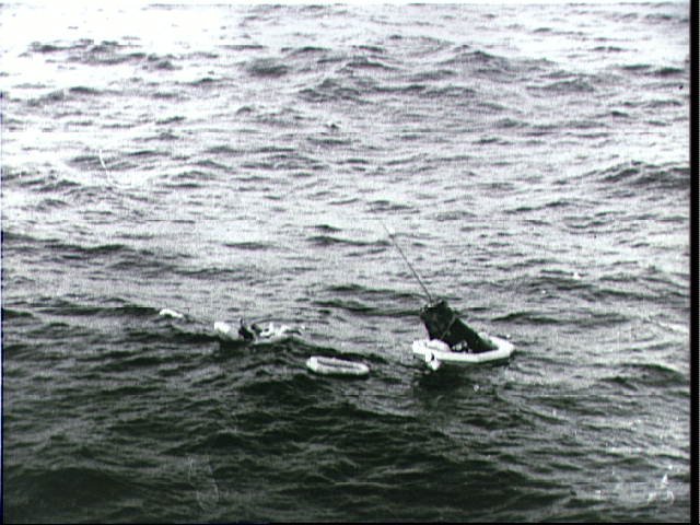 Astronaut Scott Carpenter Being Recovered from Ocean after MA-7 Flight