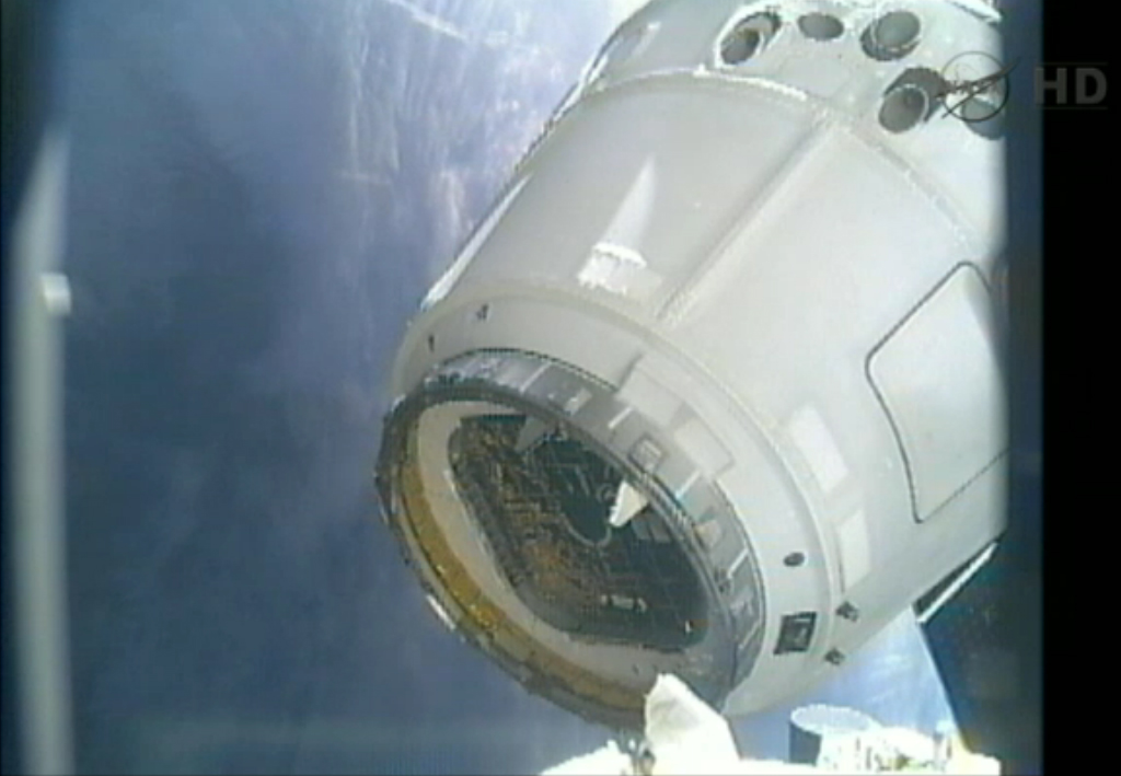 Dragon Floats Above Earth