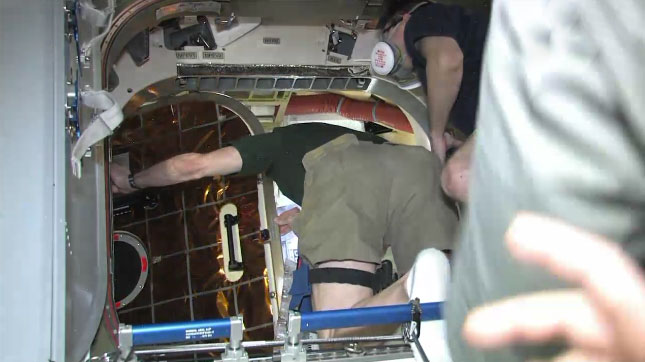 Astronauts Enter SpaceX's Dragon Capsule