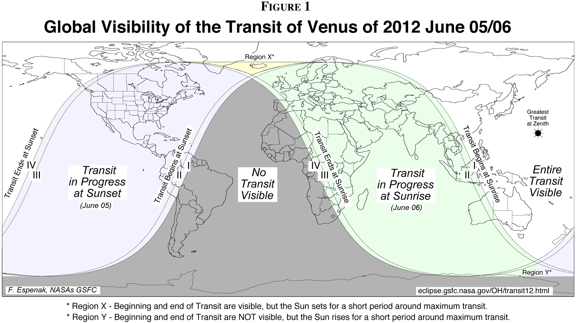 Venus Transit 2012 Global Visibility Map
