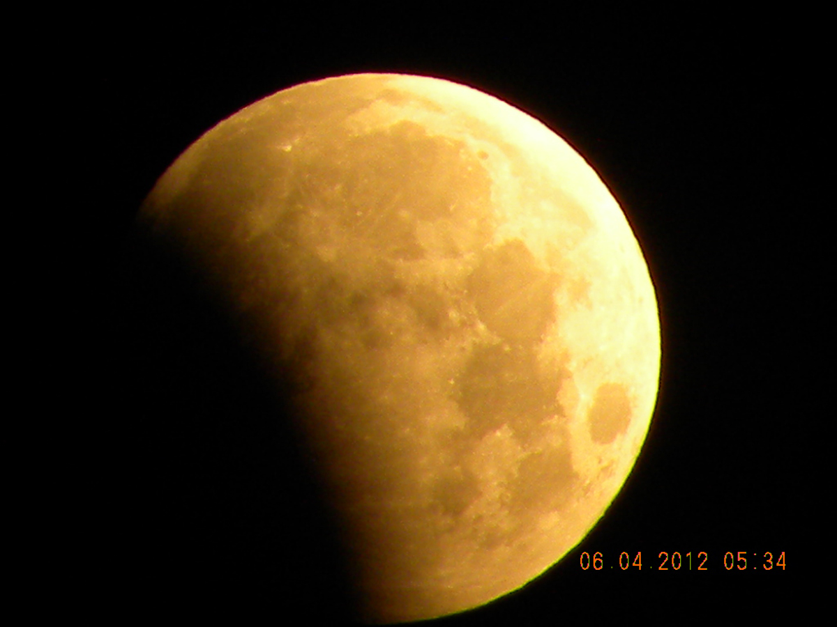 07 de agosto - Eclipse parcial da Lua