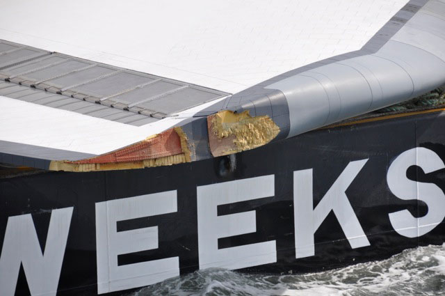 Space Shuttle Enterprise Wing Damage