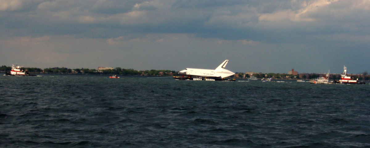 Shuttle Enterprise and Fireboat Escort
