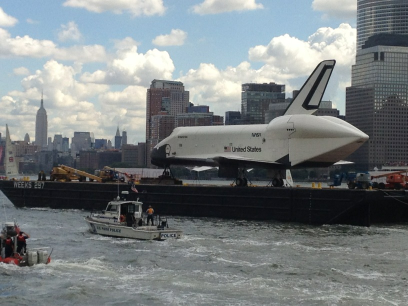 Shuttle Enterprise and Empire State Building