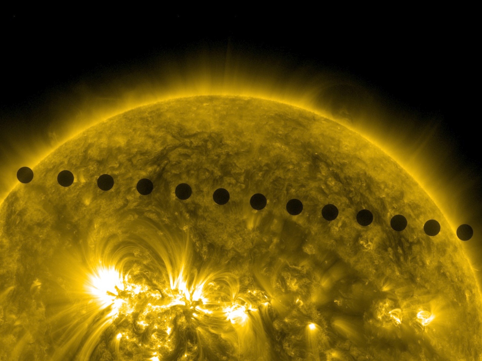 SDO's Ultra-high Definition View of 2012 Venus Transit -- Path Sequence
