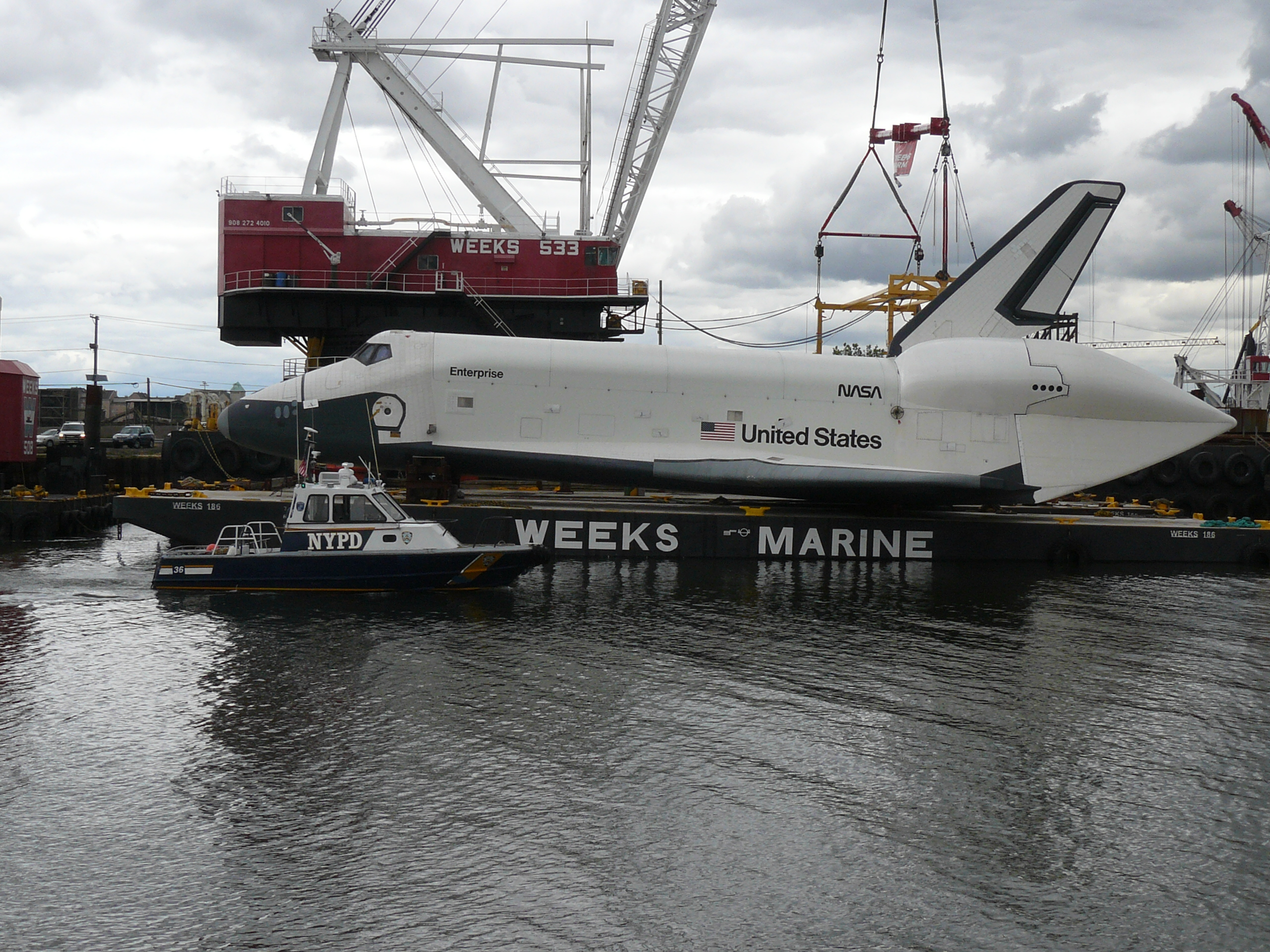 Shuttle Enterprise Docked in New Jersey