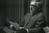 Ray Bradbury reads his poem "If Only We Had Taller Been" in this still from a NASA video shot in November 1971.