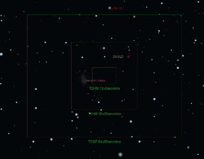 Position of Asteroid 2012 LZ1 During June 14 Flyby