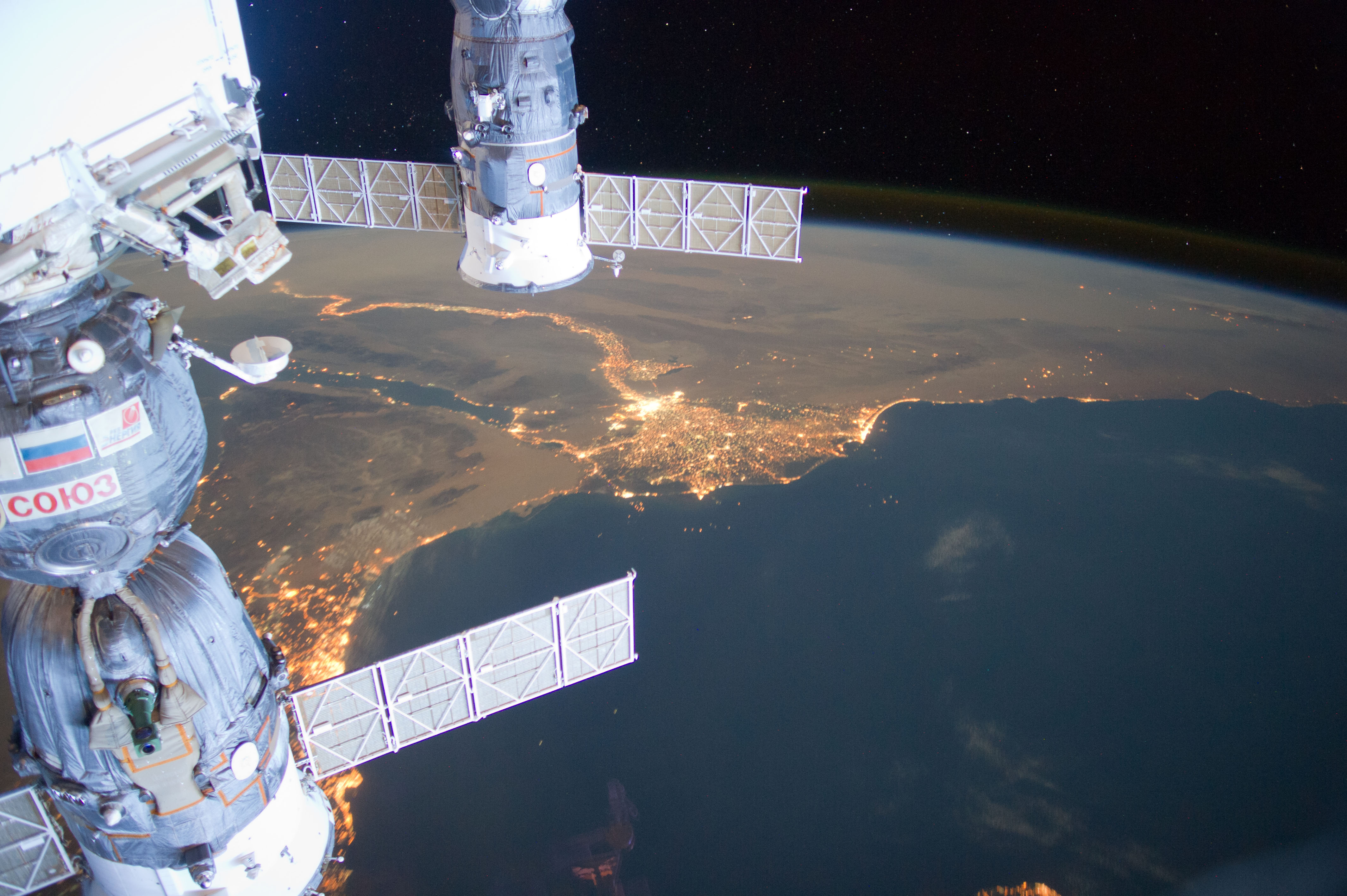 Over the Mediterranean