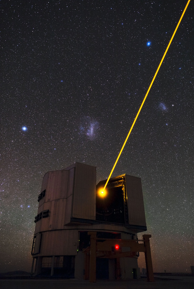 Yepun’s Laser and the Magellanic Clouds