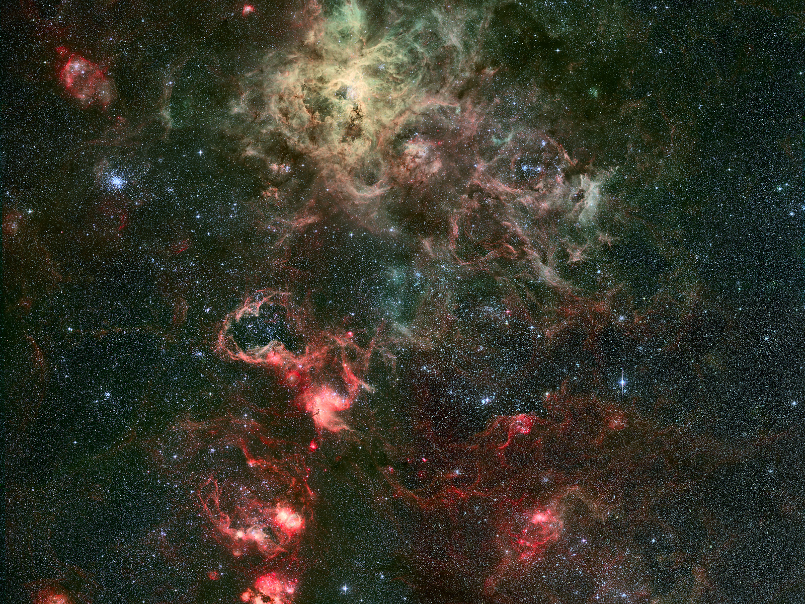 Portrait of a Dramatic Stellar Crib Tarantula Nebula