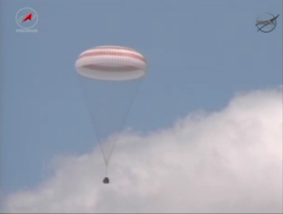 Soyuz Parachutes to Earth