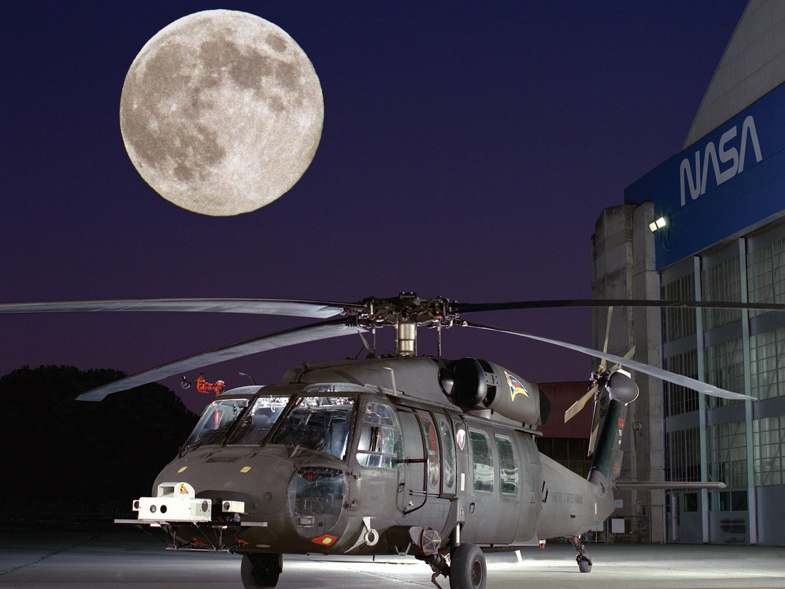 Rascal Helicopter And Moon