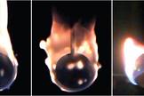 This series of images shows an example of fires burning in a special zero gravity chamber as part of an experiment for the International Space Station. Image posted July 3, 2012.