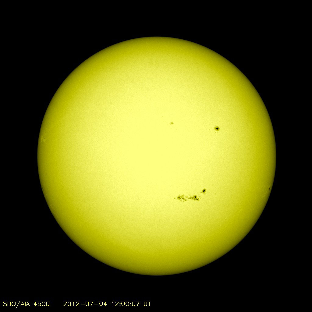 Sunspots on the Fourth of July: 2012