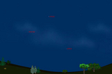 This sky map shows the location of the bright stars Vega, Altair and Deneb in the eastern night sky in summer 2012. The stars form the Summer Triangle visible in North Hemisphere night skies.