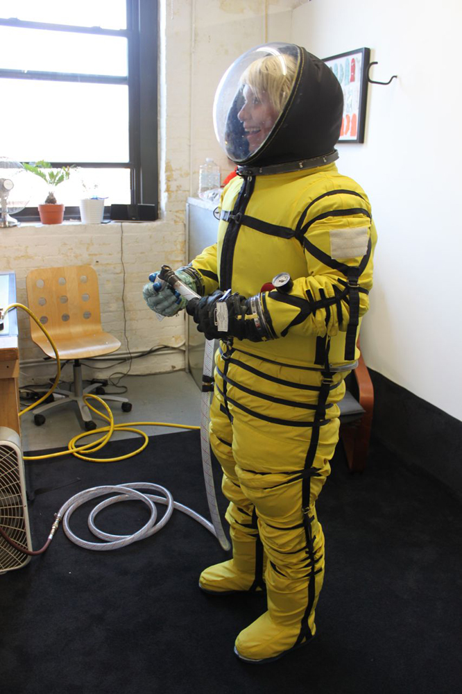 Completely Enclosed in Final Frontier Design Spacesuit
