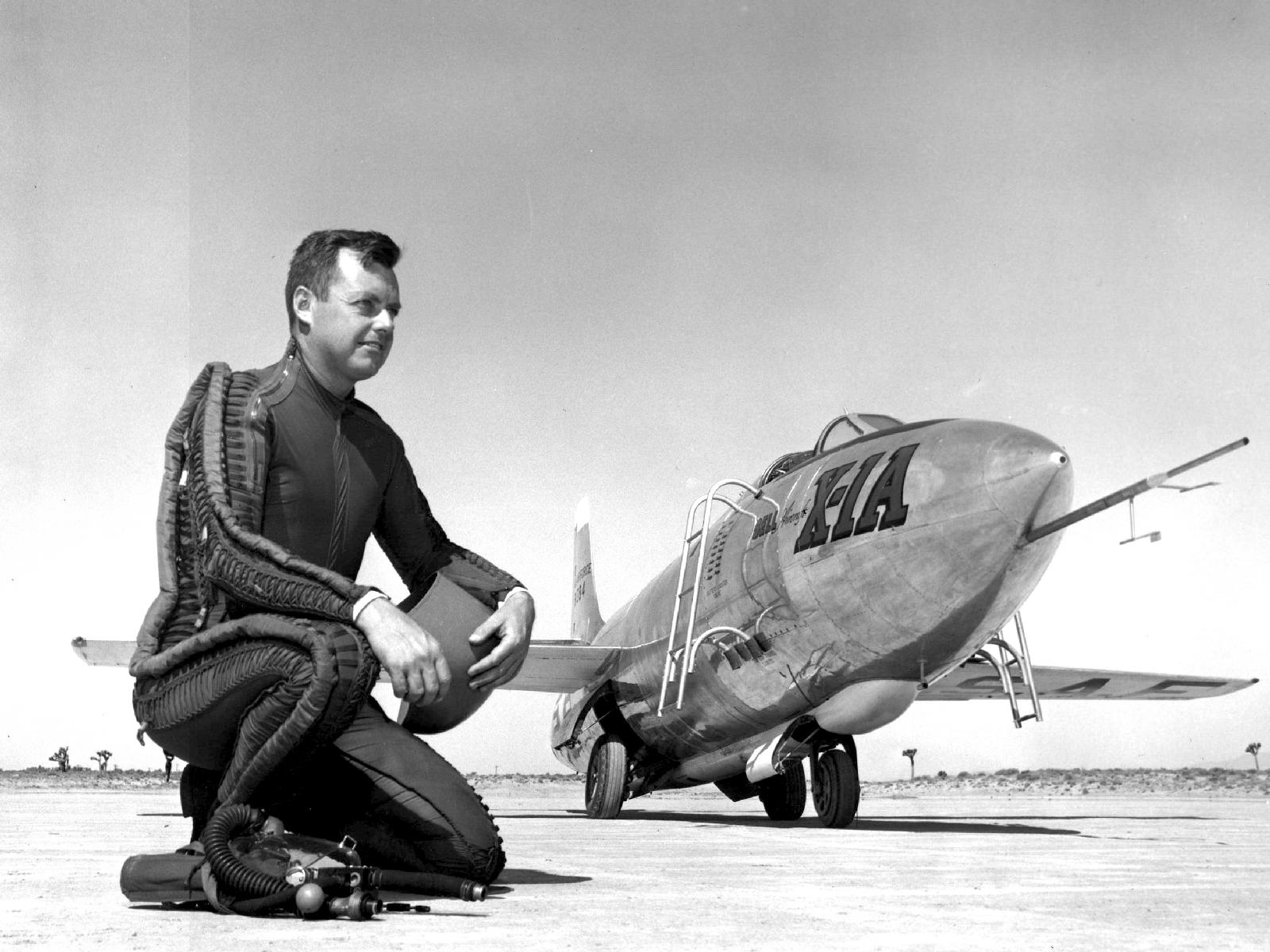 Maj. Arthur 'Kit' Murray with X-1A