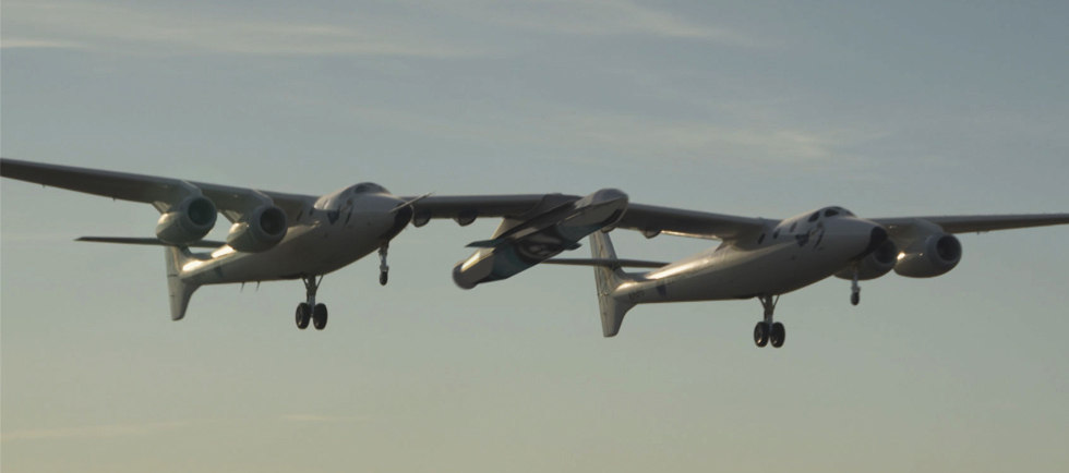 Virgin Galactic's LauncherOne Carried Aloft