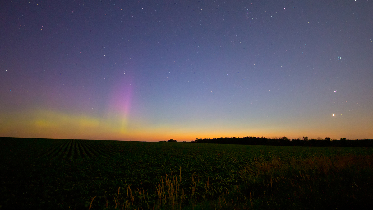 Jupiter, Venus and the Pleiades over Saint Cloud, MN #2