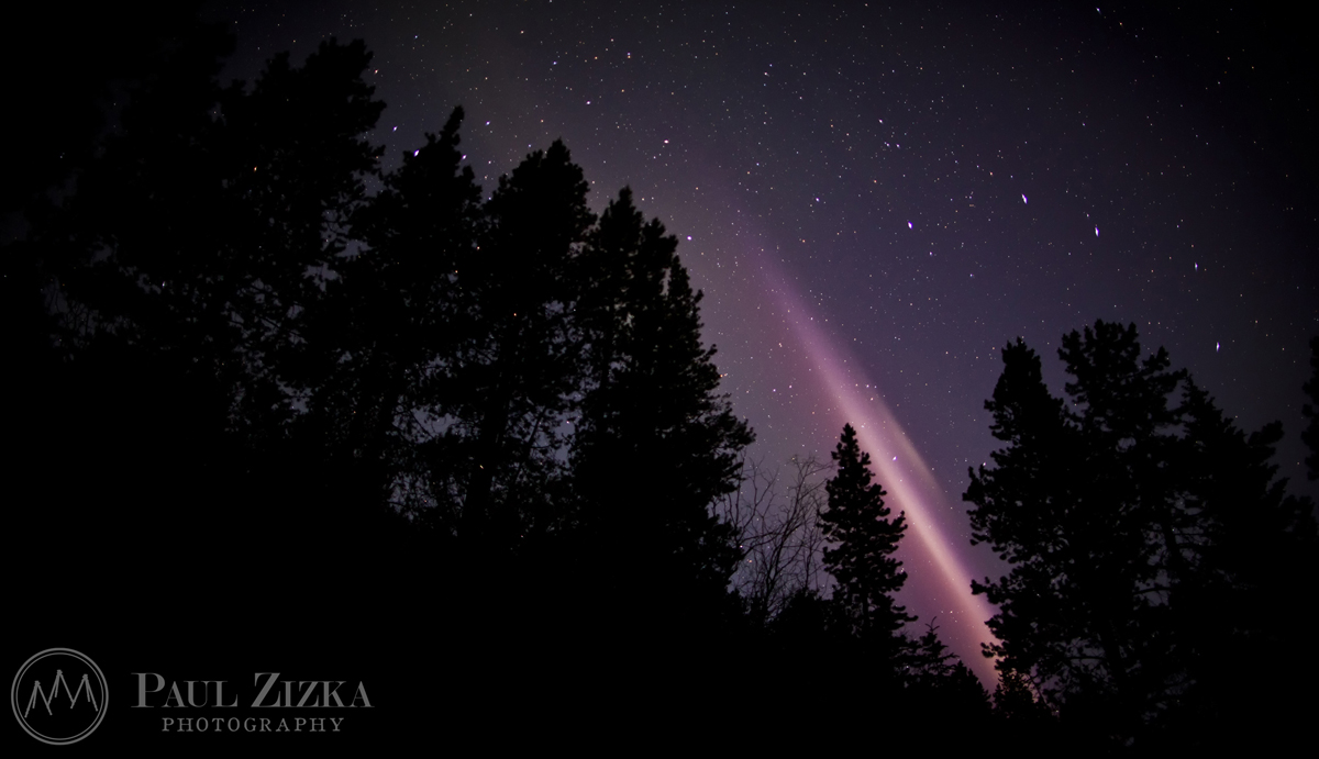 Aurora over Lake Minnewanka, Banff National Park, Canada